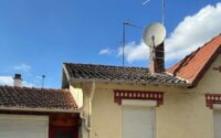 vue de la cheminé sur la toiture